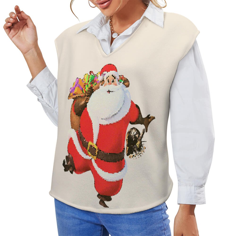 Custom Off shoulder sweater vest product view 1