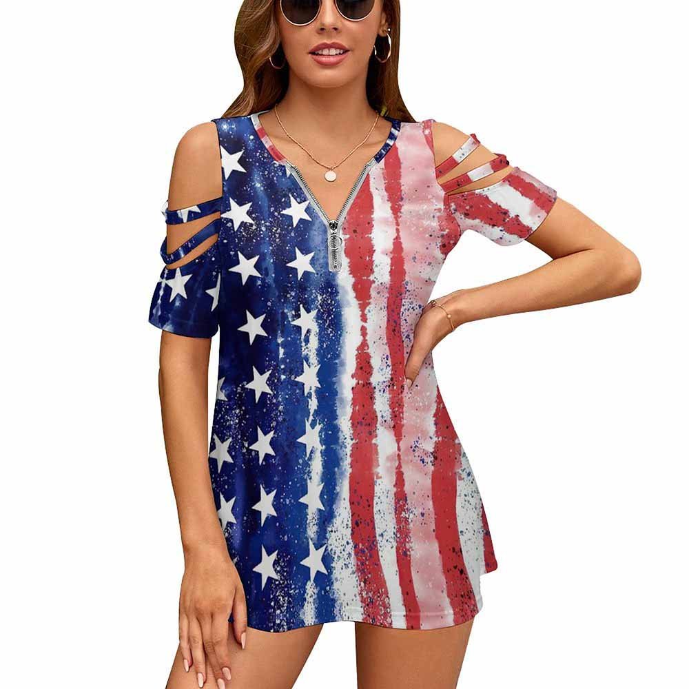 Custom BE zip off shoulder top product view 2