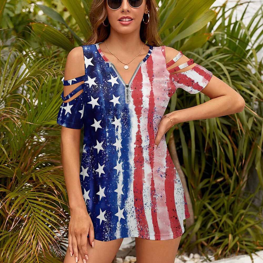 Custom BE zip off shoulder top product view 4