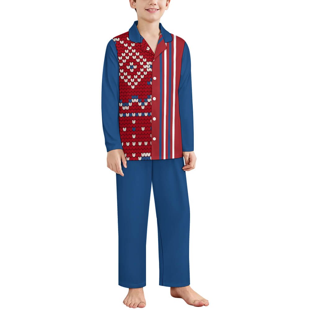 Custom Children's long sleeved pajamas — Style 02 product view 1