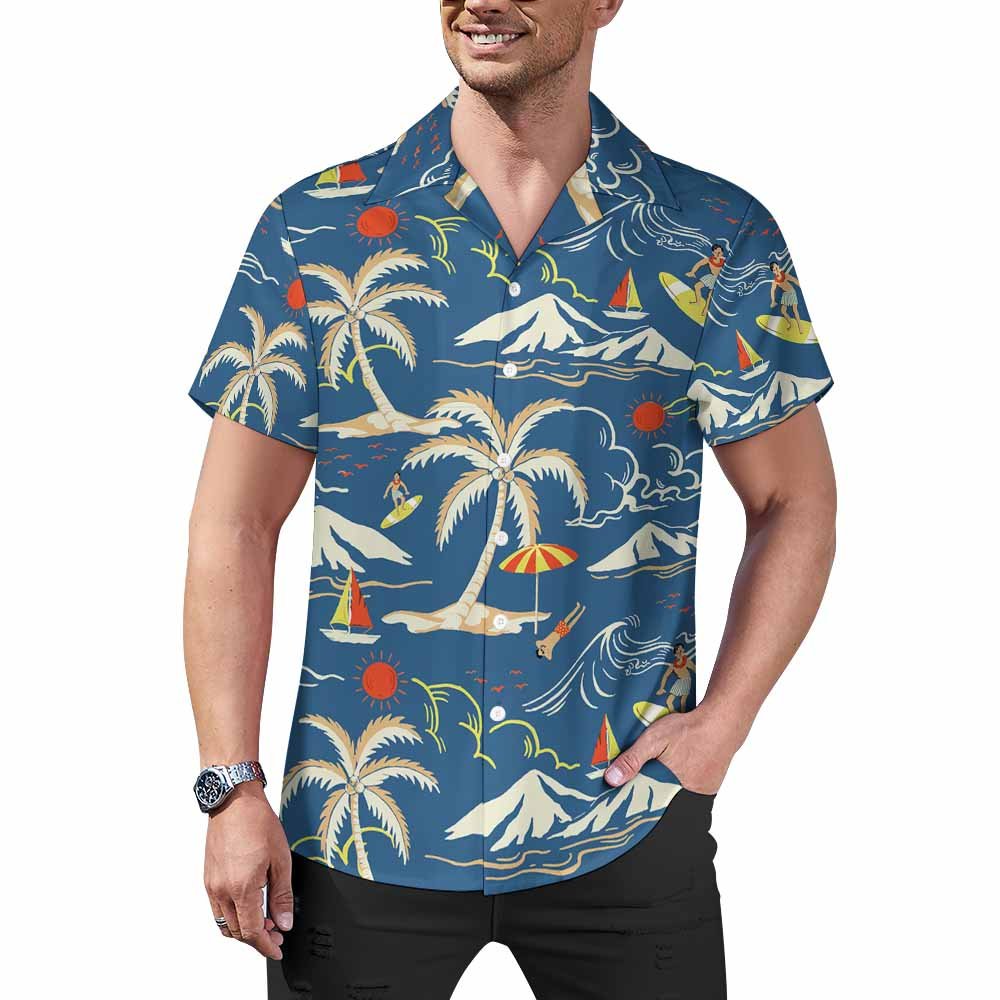 Custom Cuban collar shirt — Style 01 product view 2