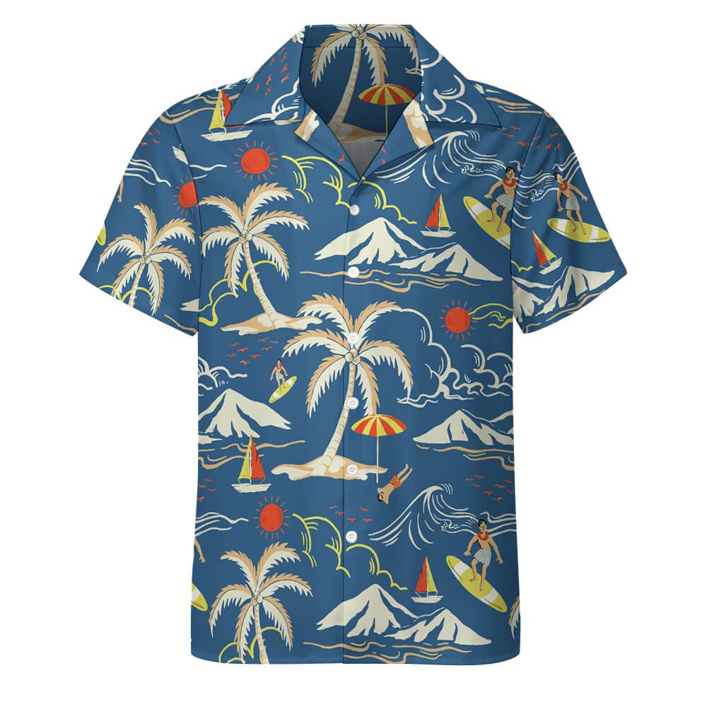 Custom Cuban collar shirt — Style 01 product view 5