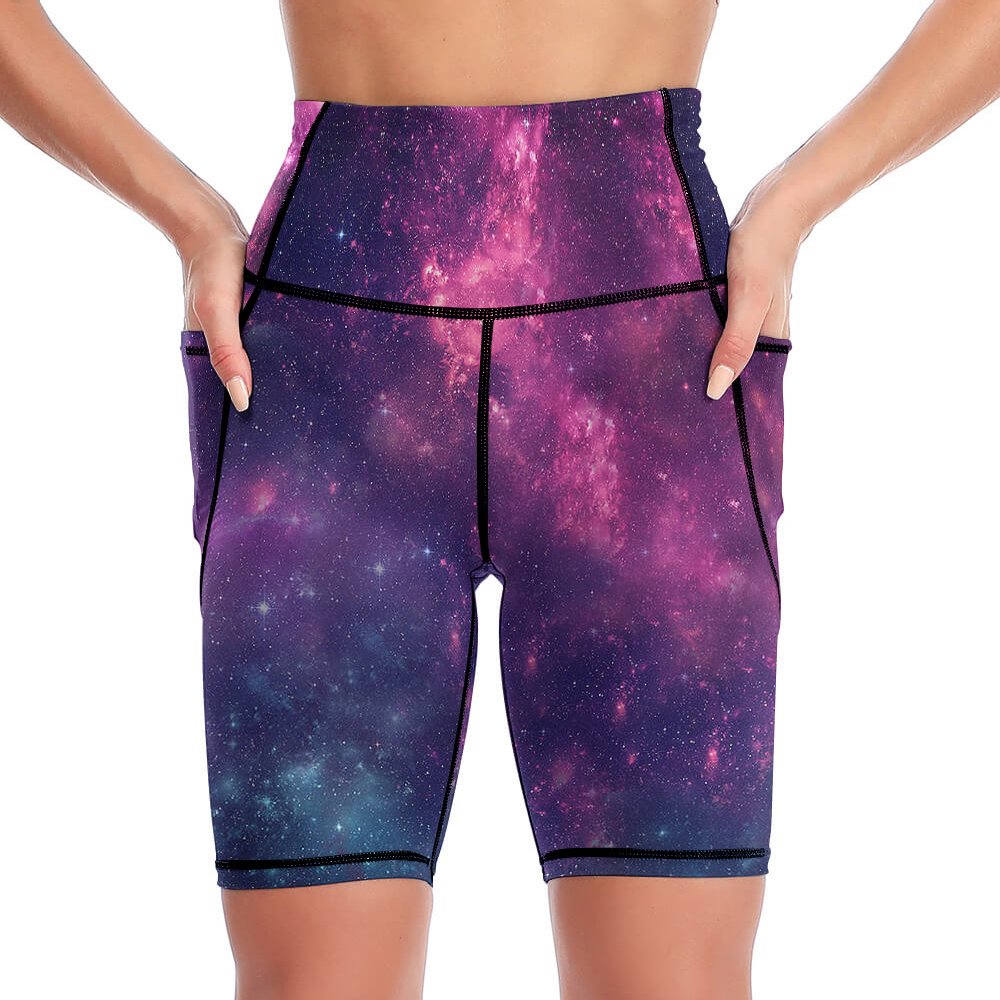 Custom Knee-Length Yoga Shorts — Style 01 product view 1