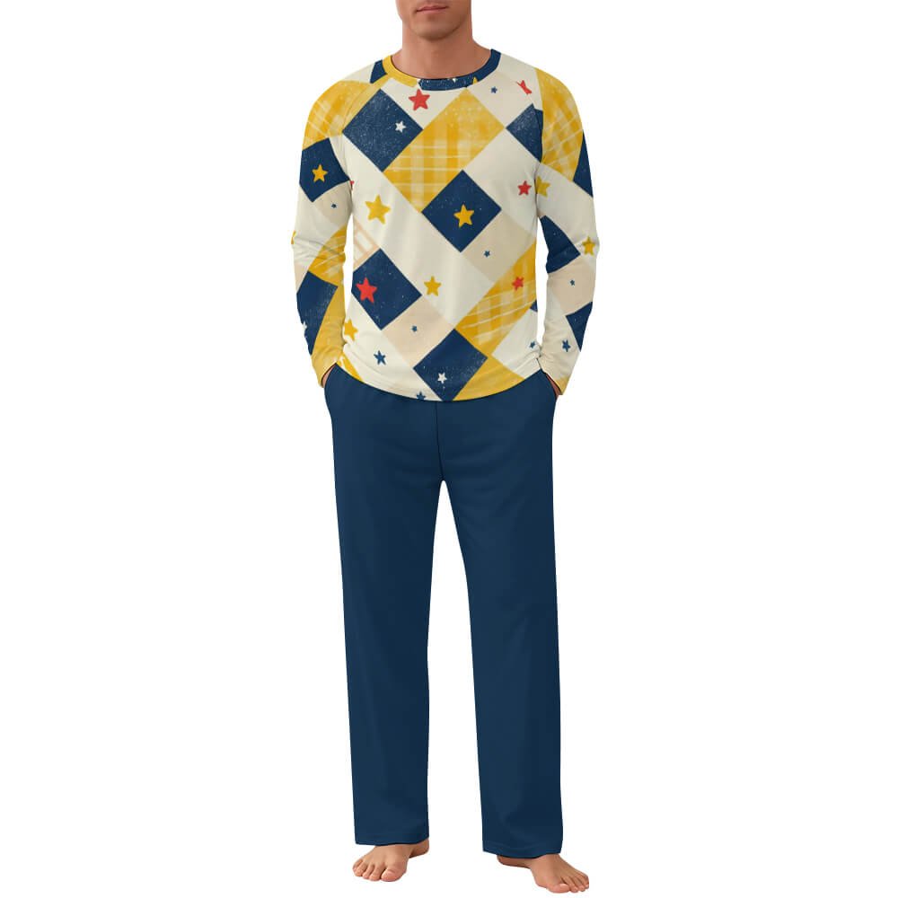 Custom Shoulder long sleeved pajama set product view 1